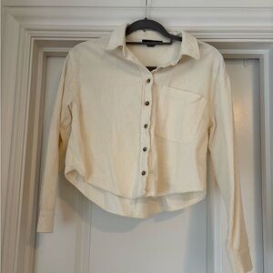 Forever 21 Cream Corduroy Shirt